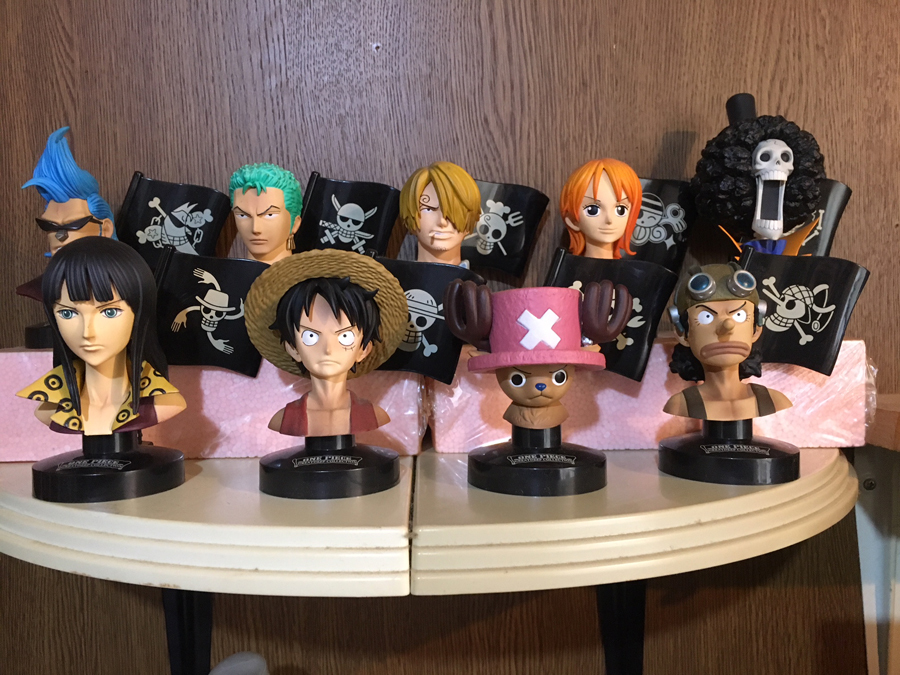 Straw Hat Pirates Set ของแท้ JP แมวทอง - Greatdeep Collection Bandai [โมเดลวันพีช] (9 ตัว)