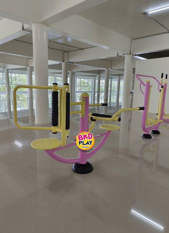 เครื่องออกกำลังกาย กลางแจ้ง ชุดอุปกรณ์ บริหารเอว สะโพก นวดหลัง แบบนั่ง ลานกีฬา อเนกประสงค์ สนามกีฬา ขนาด 60 x 150 x 150 ซม.