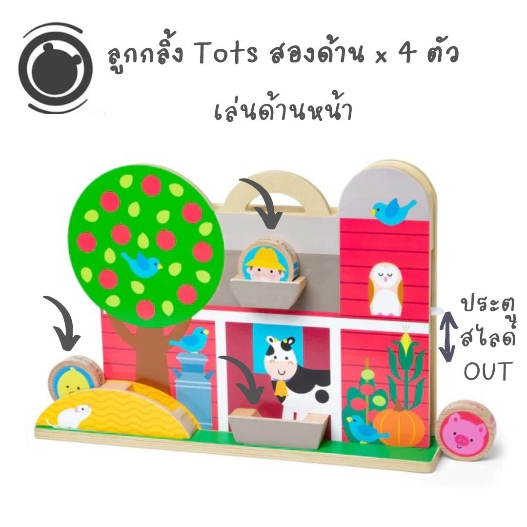 หยอด สไลด์ลูกกลิ้งสองด้านชุดฟาร์ม ,ของเล่นไม้,ลูกกลิ้ง,ของเล่นเสริมทักษะการเรียนรู้, ของเล่นเสริมพัฒนาการเด็กอนุบาล, สื่อการสอนปฐมวัย, พร้อมส่ง