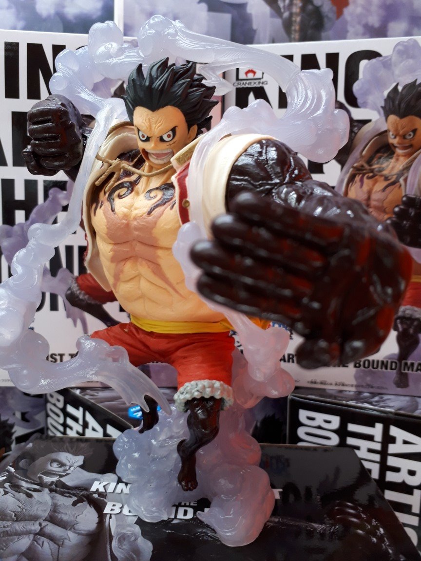 Luffy Gear 4 ของแท้ JP แมวทอง - King of Artist Banpresto [โมเดลวันพีช]