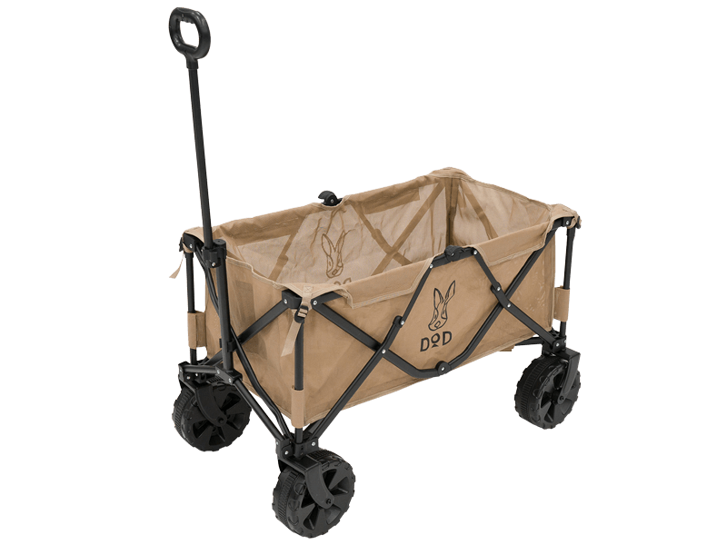 DoD Folding Carry Wagon Washable Fat Tire Tan C2-835-TN