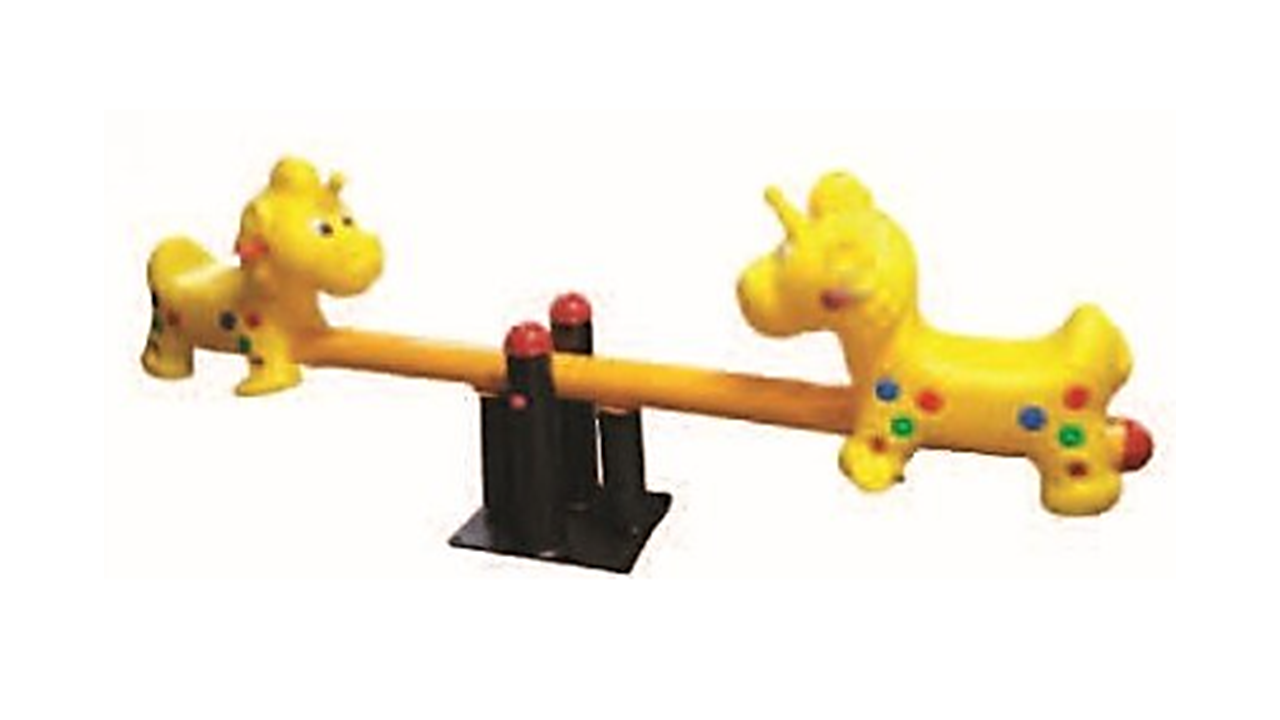 ไม้กระดกยูนิคอร์นสีเหลือง 2ที่นั่ง เครื่องเล่นสนามเหล็ก คานกระดก เครื่องเล่นสนาม สินค้าพร้อมส่งในไทย คุรุภัณฑ์สนามเด็กเล่นเด็กปฐมวัย