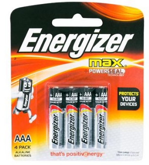 ถ่าน ALKALINE [ENERGIZER] AAA E92/BP4 (4ก้อน/แพ็ค)