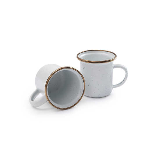 Barebones Enamel Espresso Cup Set - Eggshell CKW-394