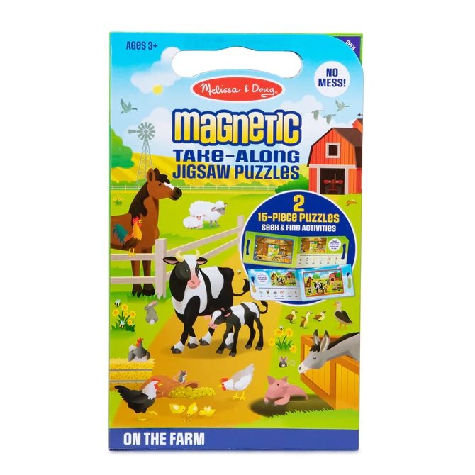 จิ๊กซอว์แม่เหล็ก 15 ชิ้น 2 ภาพ รุ่นฟาร์ม Magnetic Jigsaw Puzzles - On the Farm ,ของเล่นเสริมพัฒนาการ,ของเล่นเด็ก,สื่อการสอน,อนุบาล,พร้อมส่ง