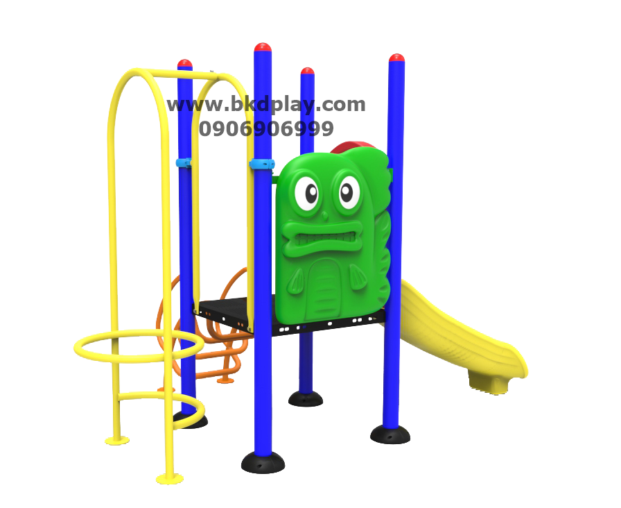 ชุดหอสไลด์-ปีนป่ายอนุบาล -4 เครื่องเล่นสนามเหล็ก เครื่องเล่นสนามกลางแจ้ง ของเล่น สั่งทำ 10-20 วัน ขนาด 180x290x200 ซม.