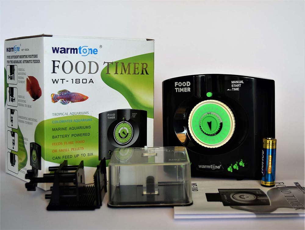 เครื่องให้อาหารปลากุ้ง Warmtone FOOD TIMER WT-180A ตั้งได้ 6ครั้งต่อวัน
