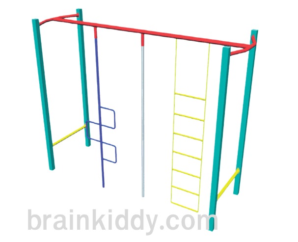 ชุดปีนป่ายผสม, เครื่องเล่นสนามกลางแจ้ง , เครื่องเล่นสนามแบบเหล็ก,ชิงช้า,สไลเดอร์,โยกเยกเหล็ก, ม้าหมุน, OutdoorPlayground, ราคาโรงงาน ขนาด 60x200x200 ซม.