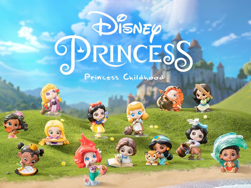 Disney 100th Anniversary Princess Childhood Series - 100% - ของแท้ - Pop Mart [โมเดล Disney] (สินค้าพร้อมส่ง)