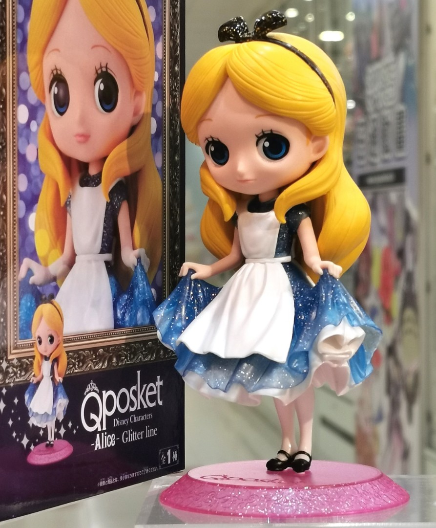 Alice - Glitter Line ของแท้ JP - Q Posket Banpresto [โมเดล Disney]