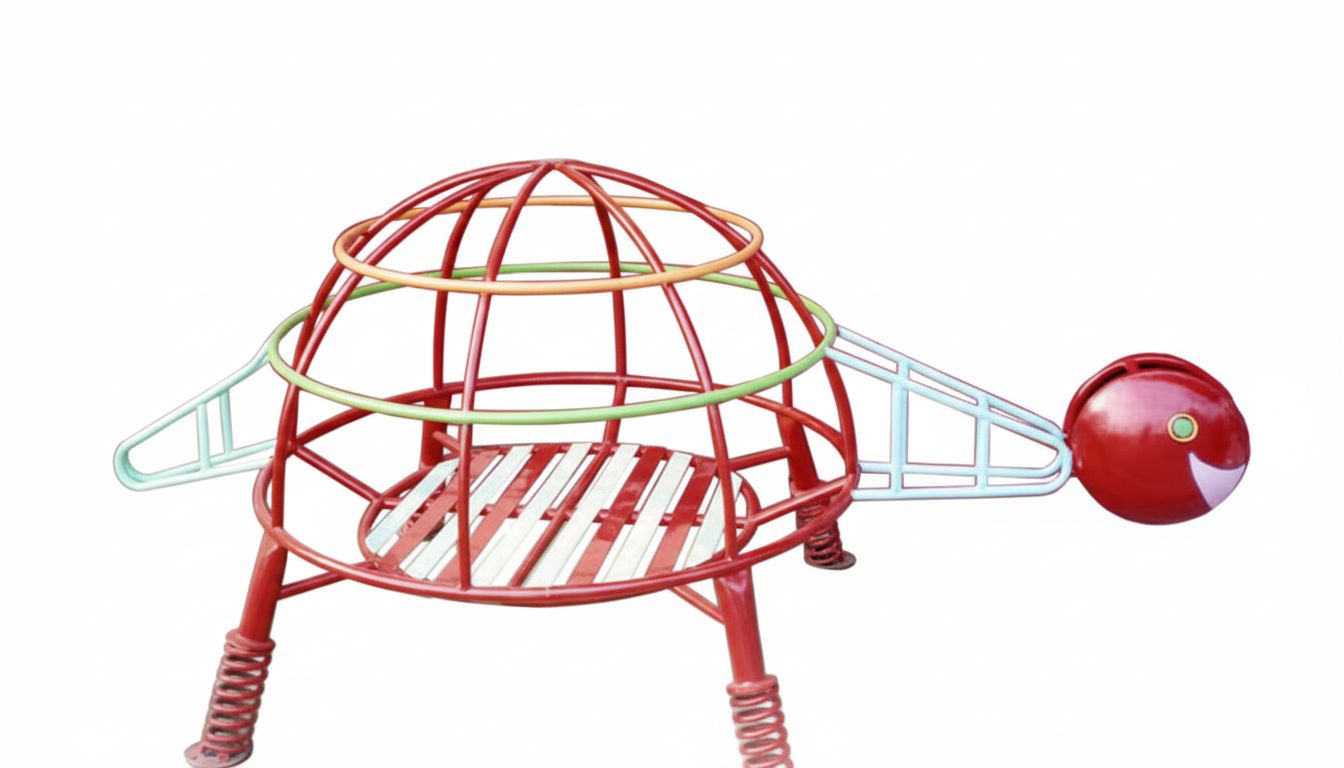 สปริงโยกเต่า, เครื่องเล่นสนามกลางแจ้ง , เครื่องเล่นสนามแบบเหล็ก,ปีนป่าย OutdoorPlayground, ราคาโรงงาน ขนาด 100x150x60 ซม.