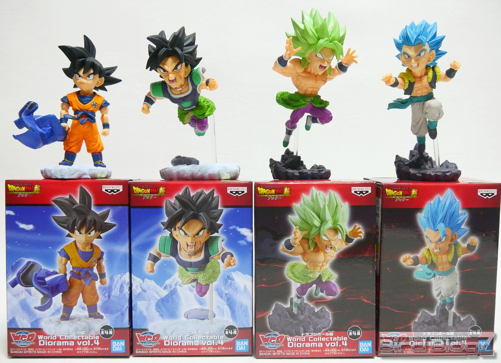 The Movie Broly Set ของแท้ JP แมวทอง - WCD Banpresto [โมเดลดราก้อนบอล] (4 ตัว)