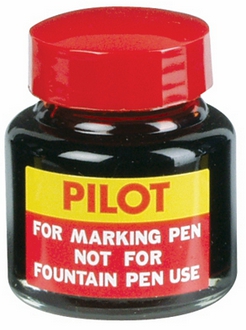 หมึกเติมปากกาเคมี [PILOT] 30cc. แดง