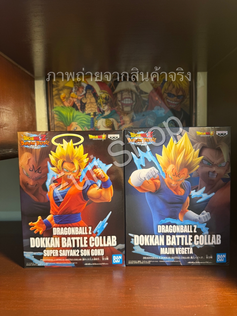 Goku VS Vegeta ของแท้ JP แมวทอง - Dokkan Battle Collab Banpresto [โมเดลดราก้อนบอล] (2 ตัว)