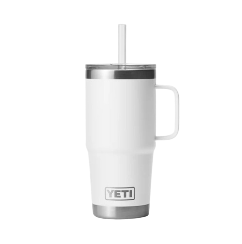 Rambler 25Oz Mug With Straw Lid White