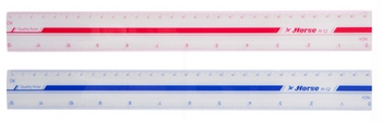 ไม้บรรทัด [ตราม้า] 12" PVC H-12