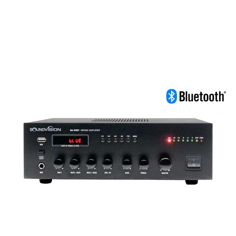 เครื่องขยายเสียง SOUNDVISION SA-60BT Power Amplifier 60 วัตต์ BLUETOOTH USB