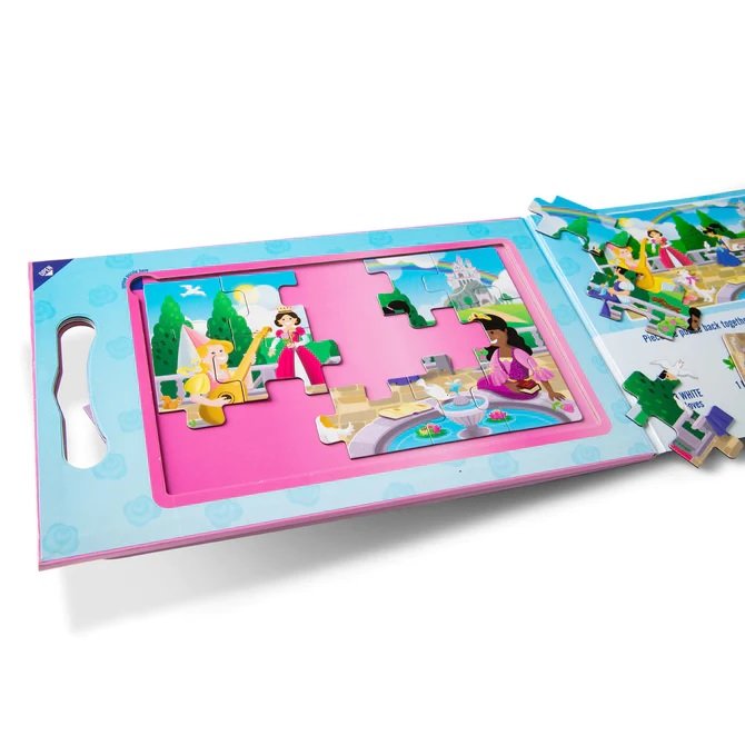 จิ๊กซอว์แม่เหล็ก 15 ชิ้น 2 ภาพ รูปเจ้าหญิง Magnetic Jigsaw Puzzles - Princesses ,ของเล่นเสริมพัฒนาการ,ของเล่นเด็ก,สื่อการสอน,อนุบาล,พร้อมส่ง