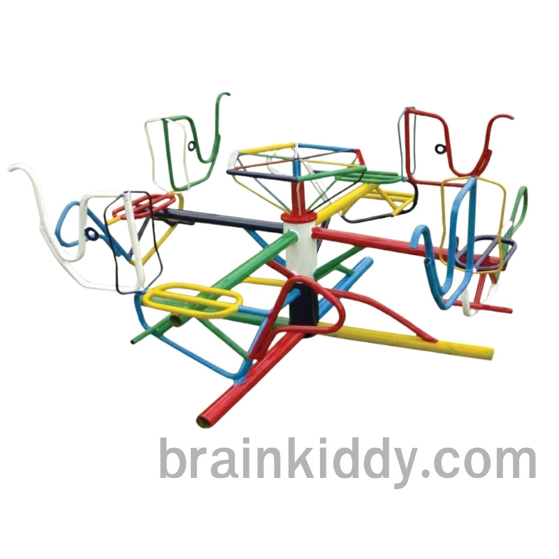 ช้างหมุน 4 ที่นั่ง, ม้าหมุน เครื่องเล่นสนามกลางแจ้ง , เครื่องเล่นสนามแบบเหล็ก,ชิงช้า,สไลเดอร์,โยกเยกเหล็ก, ม้าหมุน, OutdoorPlayground, ราคาโรงงาน ขนาด 110x110x80 ซม.