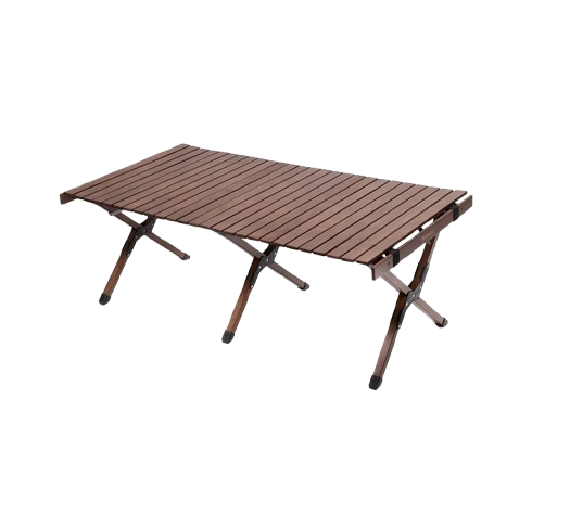 Bamboo Roll Top Table 120 Dark Brown