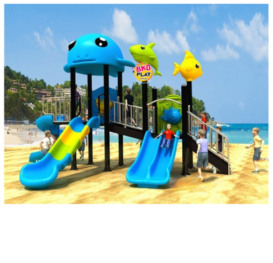 โปรติดตั้งฟรี เครื่องเล่นสนามกลางแจ้ง เครื่องเล่นสนามในร่ม, ชุด ทะเลปลาA ,สไลเดอร์, กระดานลื่น, ของเล่น,ครุภัณฑ์สนามเด็กเล่น, สพฐ,โครงการโรงเรียนประชารัฐ