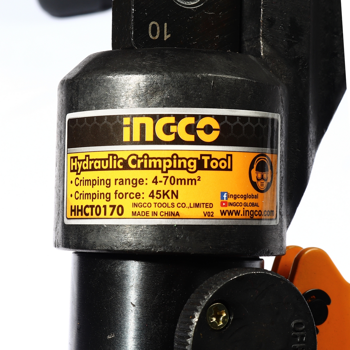 HHCT0170 คีมย้ำสายไฟไฮดรอลิกส์ ,คีมย้ำสายเคเบิ้ลไฮดรอลิค "INGCO" HYDRAULIC CRIMPING 4-70SQMM.
