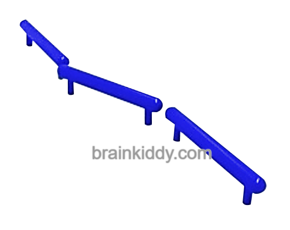 เครื่องออกกำลังกาย กลางแจ้ง ชุดอุปกรณ์ บริหารแขน หน้าอก หัวไหล่ แบบบาร์โหน เหนือศรีษะ FND-LS-50 ลานกีฬา อเนกประสงค์ สนามกีฬา ขนาด 30 x 300 x 25 ซม.