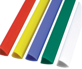 สันรูดพลาสติก 3มม. A4 คละสี (12อัน/ห่อ)