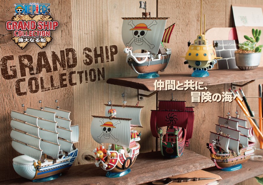 Grand Ship Collection Set (แบบประกอบ) ของแท้ JP แมวทอง - Grand Ship Collection Bandai [โมเดลเรือวันพีช] (16 ลำ)