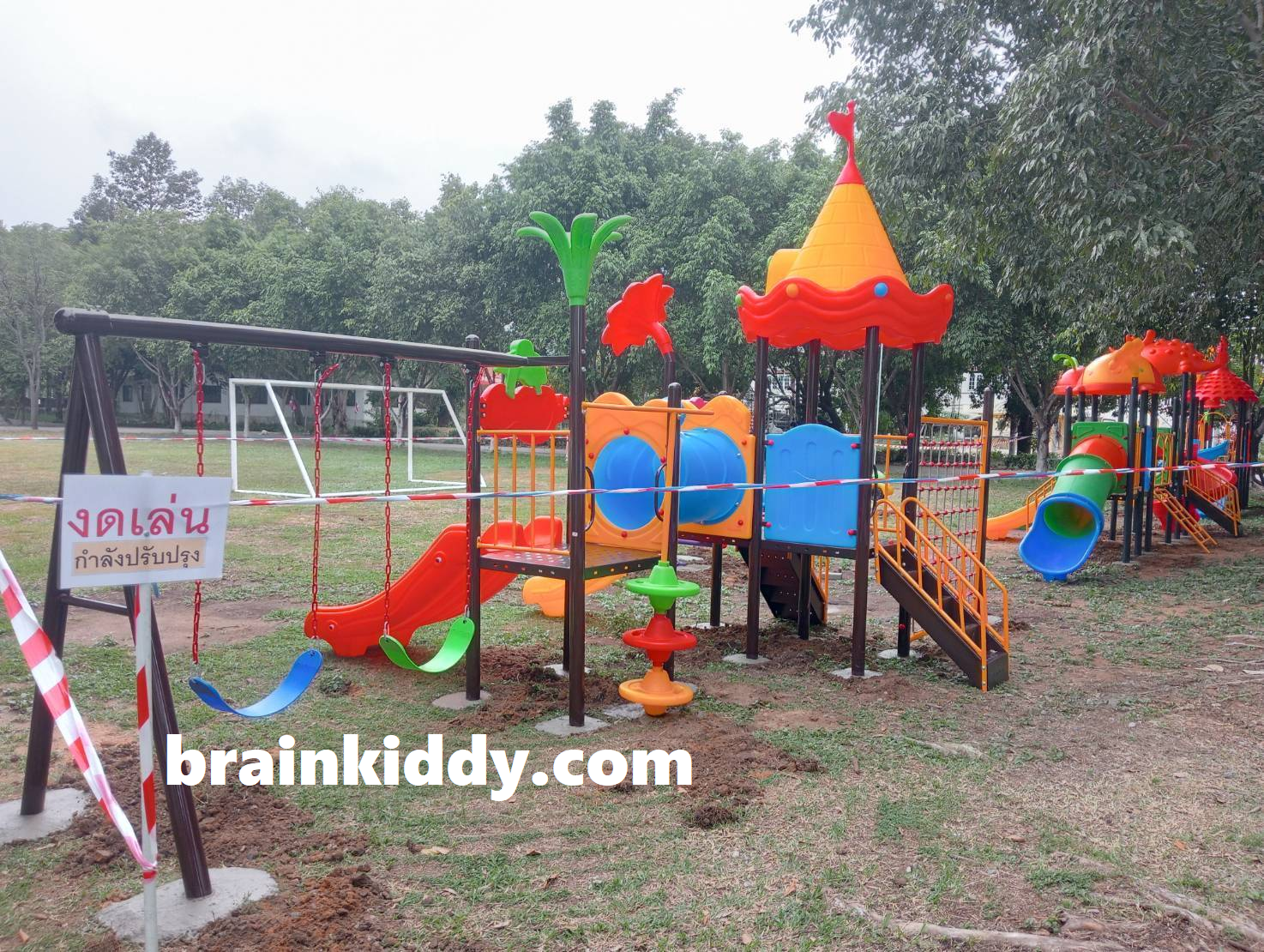 เครื่องเล่นสนามกลางแจ้ง,ชุด มหัศจรรย์ปราสาทหนูน้อย, สไลเดอร์ใหญ่,ครุภัณฑ์สนามเด็กเล่น,งบ.สพฐ,โครงการโรงเรียนประชารัฐ,