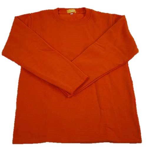 เสื้อคอกลม แขนยาว ผ้าฟรีซ01 สีส้มทอง (เลือกไซส์)