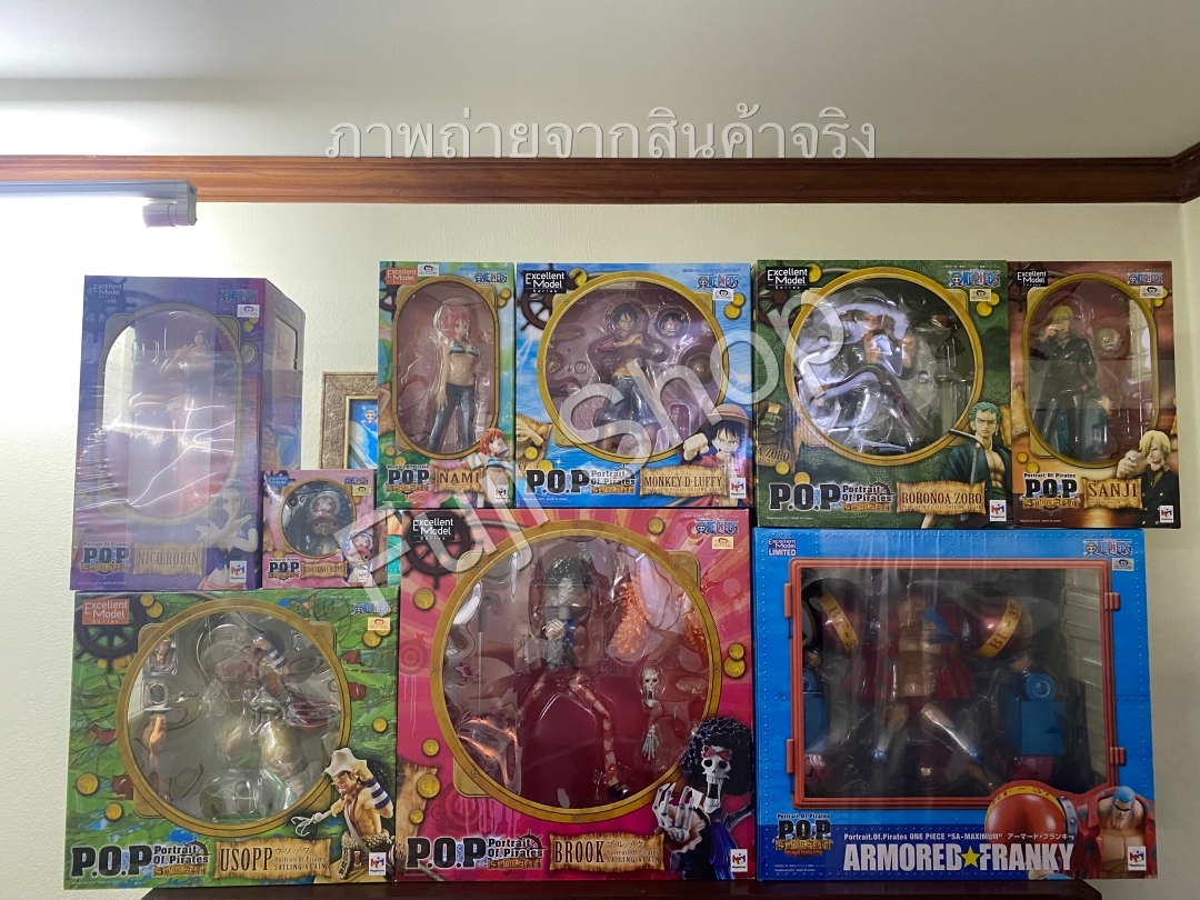 Straw Hat Pirates New World Set ของแท้ JP แมวทอง - POP Sailing Again Megahouse [โมเดลวันพีช] (9 ตัว)