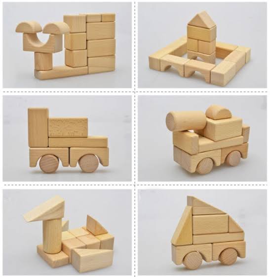 บล็อคไม้ ,กระบะบล็อค 60 ชิ้น ทำสี , ของเล่นไม้, ของเล่นเสริมพัฒนาการ, ของเล่น,สื่อการสอนปฐมวัย