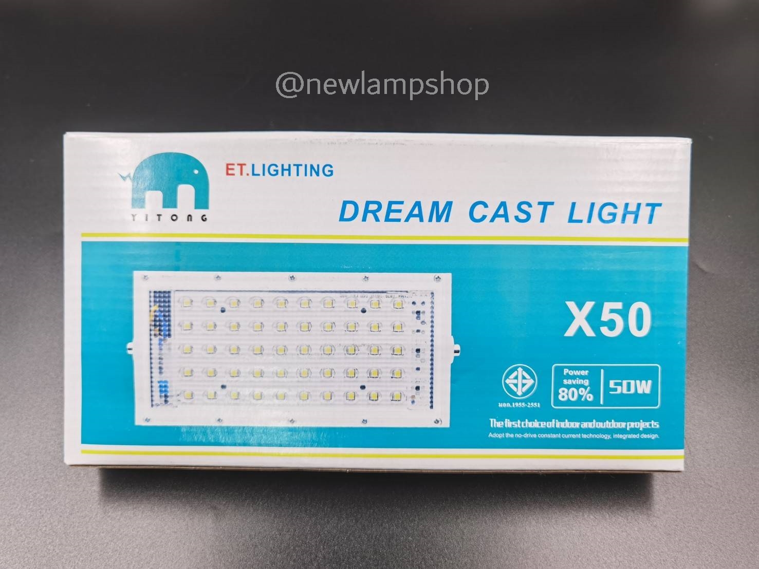 ไฟแผงLED สี่เหลี่ยม 50X สลับสี พร้อมรีโมท กระพริบ ปรับแสง เลือกสีได้