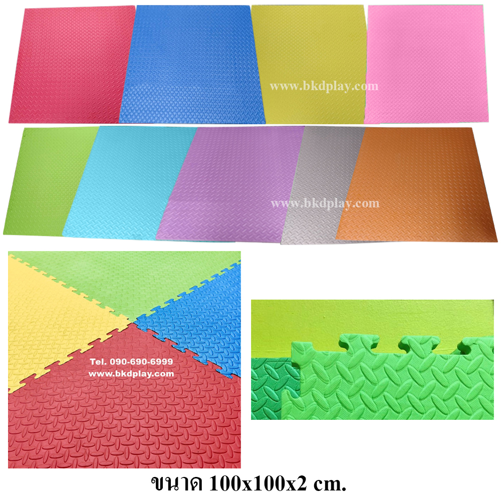 แผ่นรองคลาน แผ่นจิ๊กซอปูพื้น EVA ขนาด100*100 หนา 20 มล (2 ซม) ปูห้องเด็ก สำหรับโรงเรียน ศูนย์พัฒนาเด็กเล็ก โรงแรม พร้อมส่ง ราคาโรงงาน