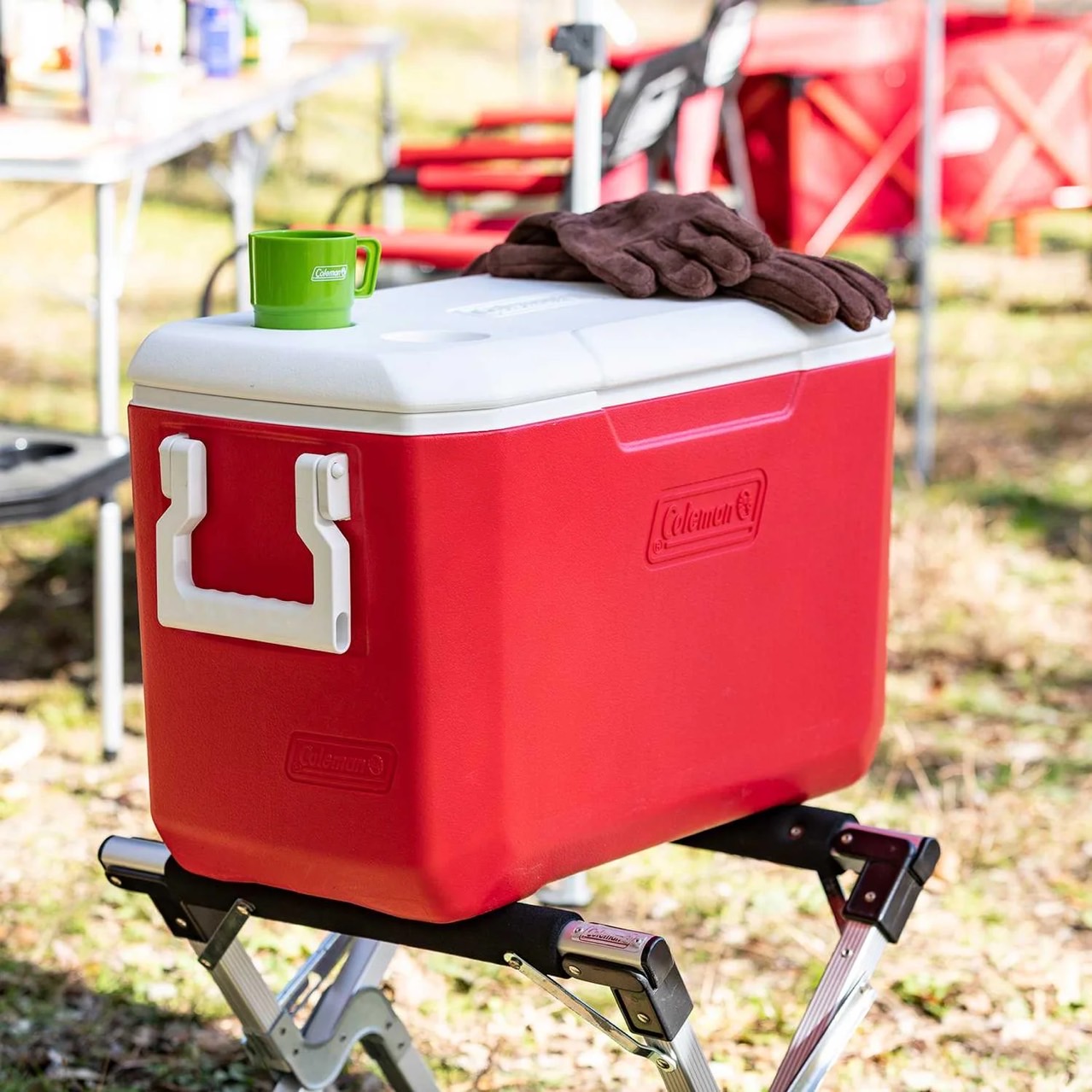 Cooler 48Qt Red