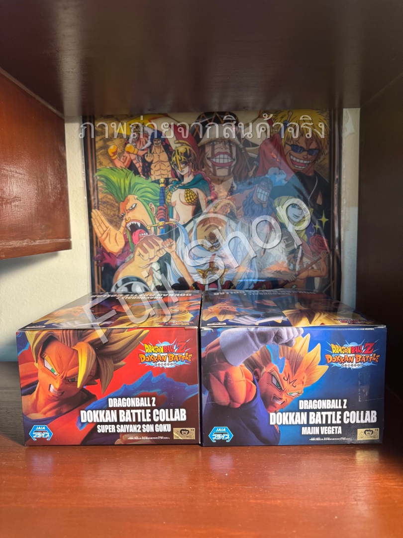 Goku VS Vegeta ของแท้ JP แมวทอง - Dokkan Battle Collab Banpresto [โมเดลดราก้อนบอล] (2 ตัว)