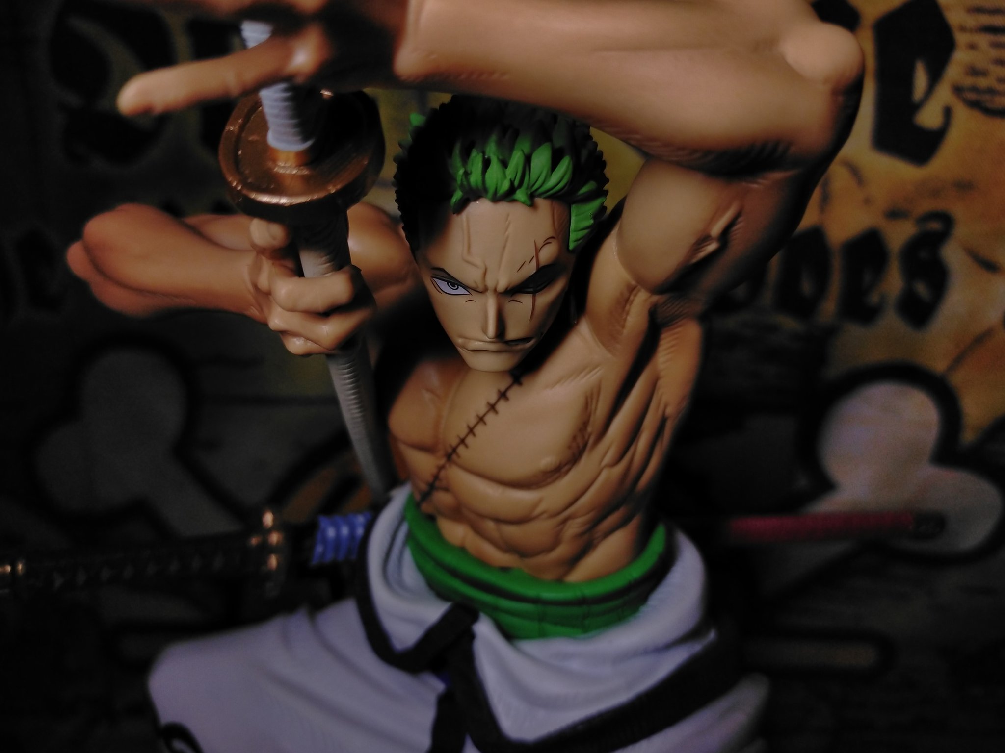 Zoro Wano (The Brush) ของแท้ JP แมวทอง - Super Master Stars Piece Banpresto [โมเดลวันพีช]