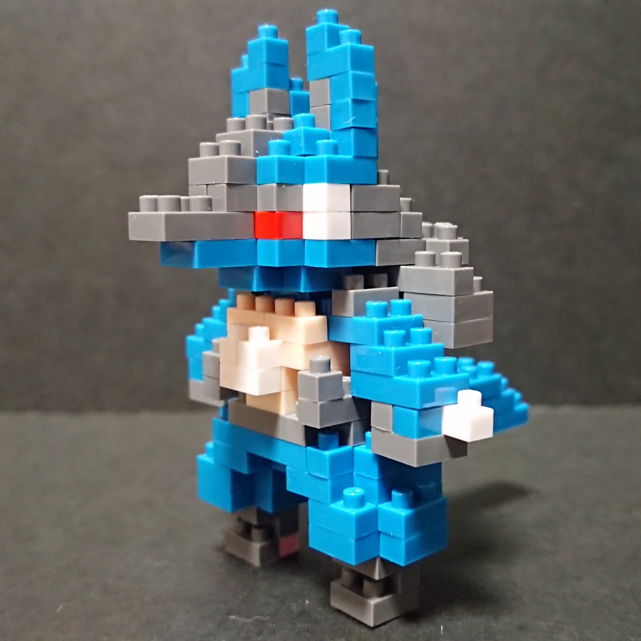 Lucario (แบบประกอบ) ของแท้ JP - Nanoblock Kawada [เลโก้โปเกมอน]