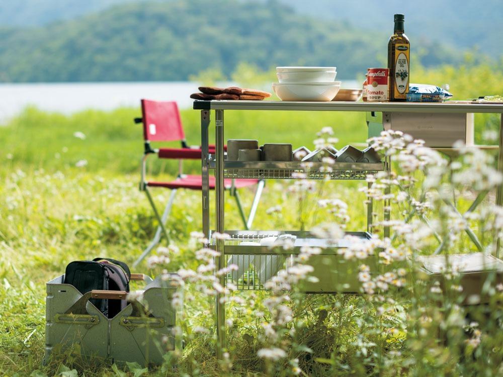 SnowPeak Iron Grill Table hanging rack frame 2 stages set CK-220