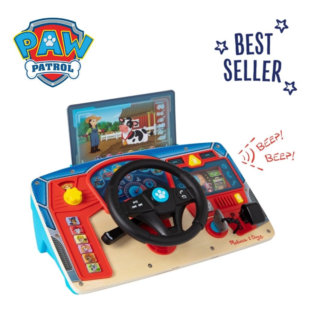 ชุดพวงมาลัยบังคับรถ PAW Patrol ของเล่นมีเสียง ของเล่นเสริมพัฒนาการเด็ก เสริมทักษะการเรียนรู้ สื่อการสอนอนุบาล พร้อมส่ง