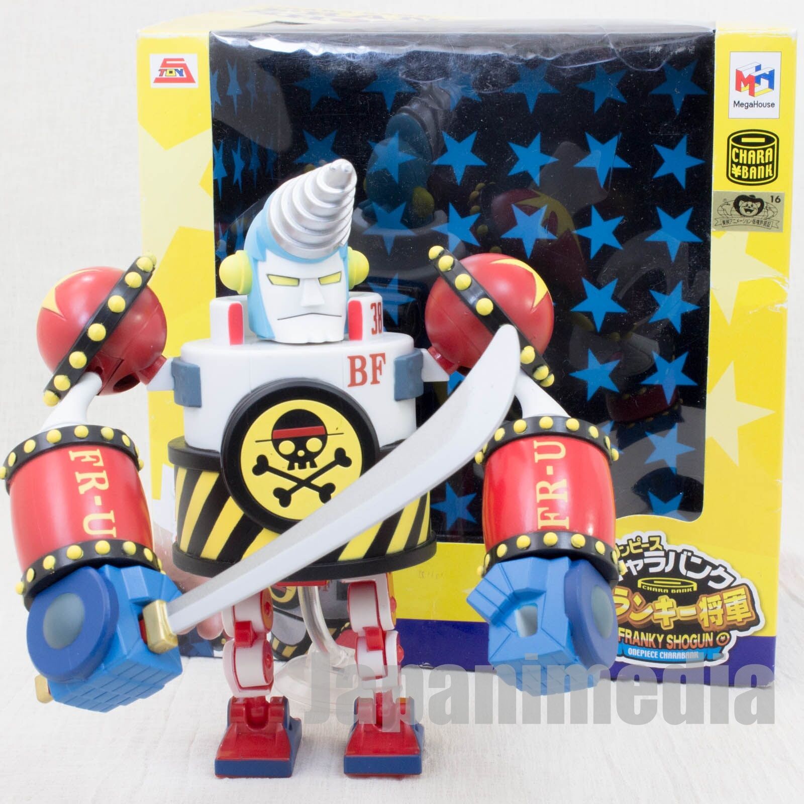 Franky ของแท้ JP แมวทอง - Chara Bank Megahouse [โมเดลวันพีช]
