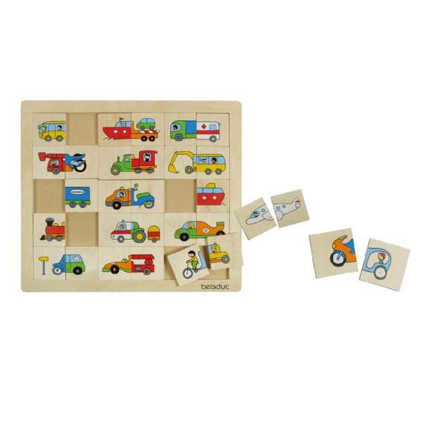 ชุดจับคู่ และผสม-ยานพาหนะ ภาพตัดต่อ ยานพาหนะ , ของเล่นไม้, ของเล่นเสริมพัฒนาการ, ของเล่นเด็กอนุบาล, สื่อการสอนเด็กอนุบาล