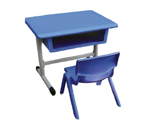 โต๊ะเรียนเดี่ยว โต๊ะนักเรียนอนุบาล พร้อมเก้าอี้ พรีออเดอร์ 40 วัน คิดค่าส่งตามจริง ขนาด 38 x 90 x 55-70 ซม.