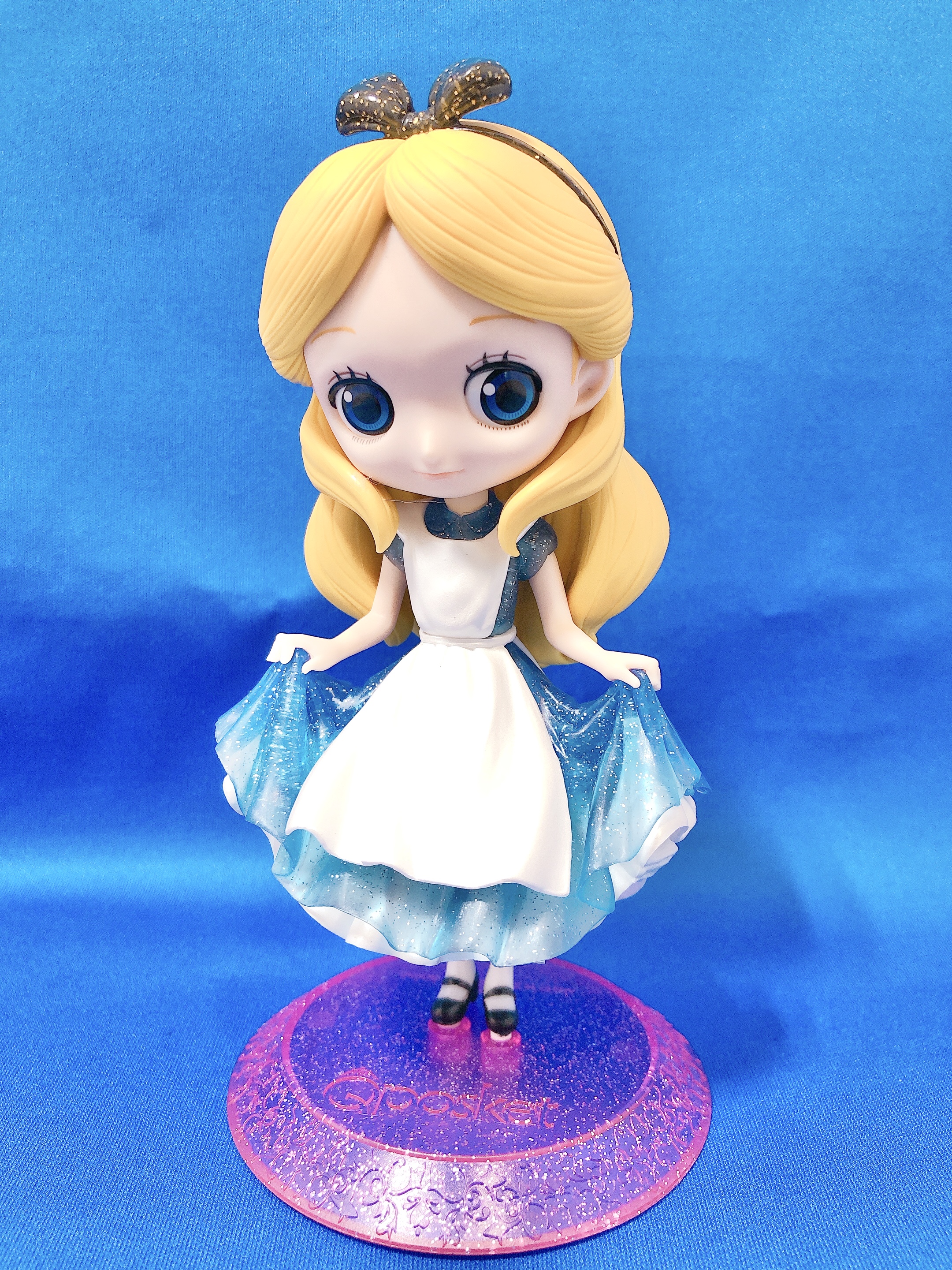 Alice - Glitter Line ของแท้ JP - Q Posket Banpresto [โมเดล Disney]