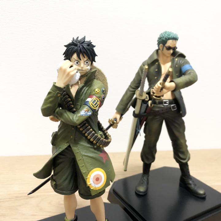 Luffy & Zoro Military Style ของแท้ JP แมวทอง - Ichiban Kuji Banpresto [โมเดลวันพีช] (2 ตัว)
