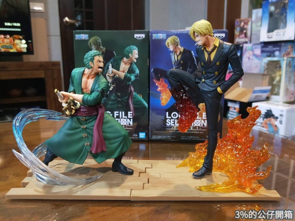 Zoro & Sanji ของแท้ JP แมวทอง - Log File Selection Banpresto [โมเดลวันพีช] (2 ตัว)