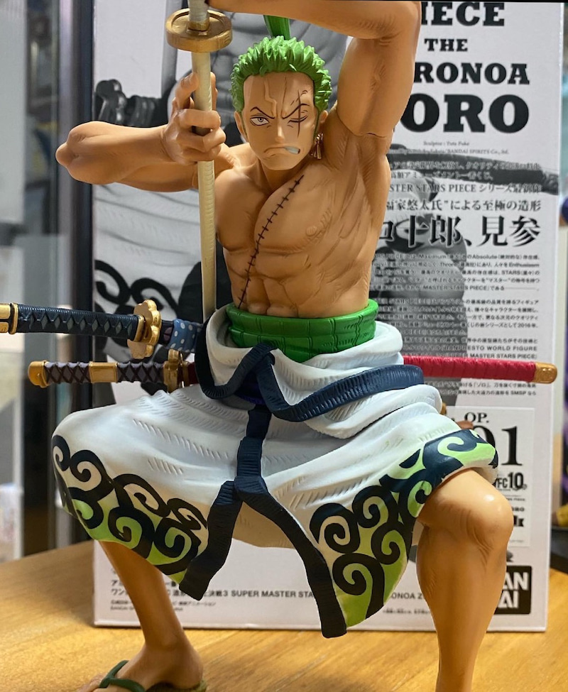 Zoro Wano (The Brush) ของแท้ JP แมวทอง - Super Master Stars Piece Banpresto [โมเดลวันพีช]