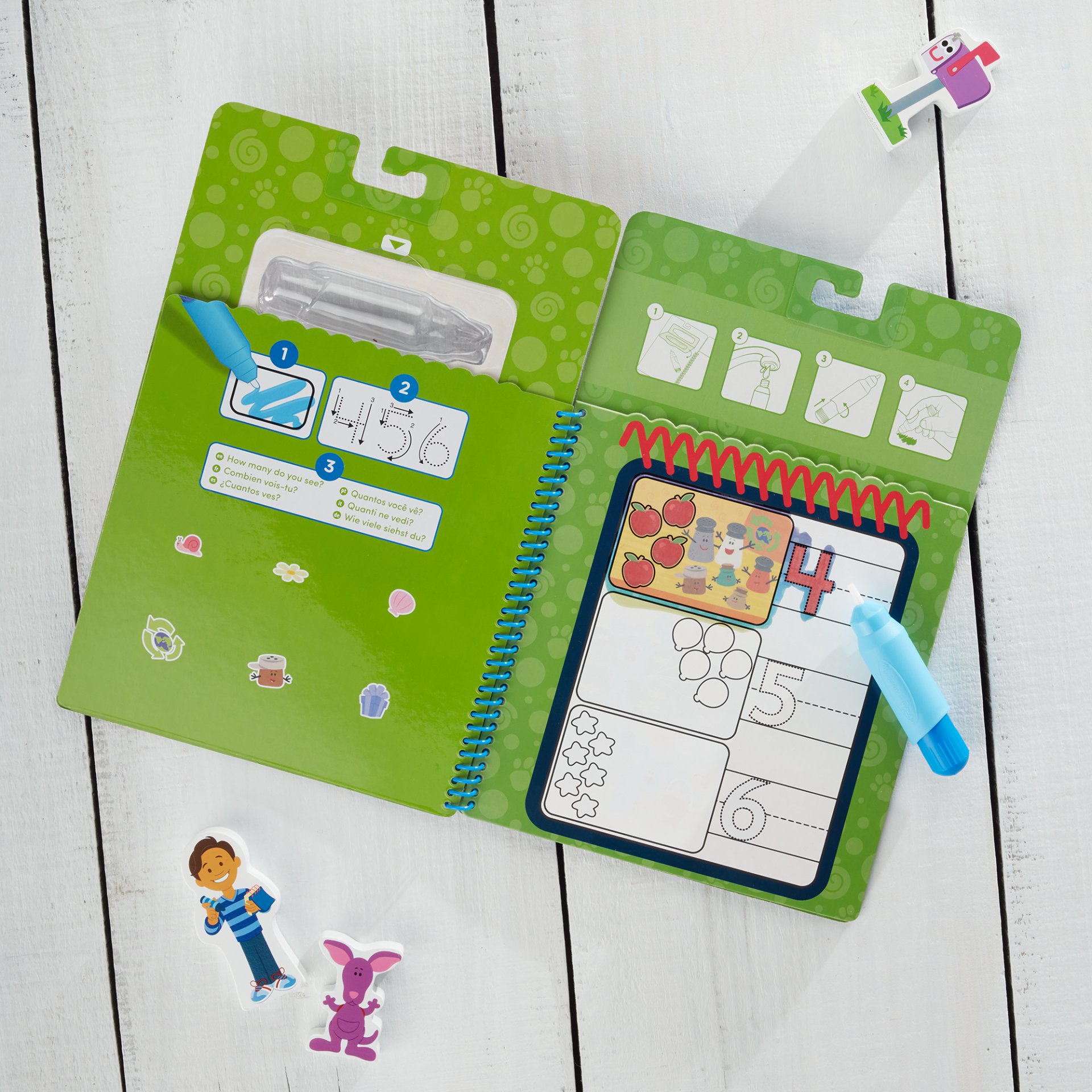 สมุดระบายสีด้วยน้ำ Blue's Clues ชุด A ของเล่นเสริมพัฒนาการเด็ก เสริมทักษะการเรียนรู้ สื่อการสอนอนุบาล พร้อมส่ง