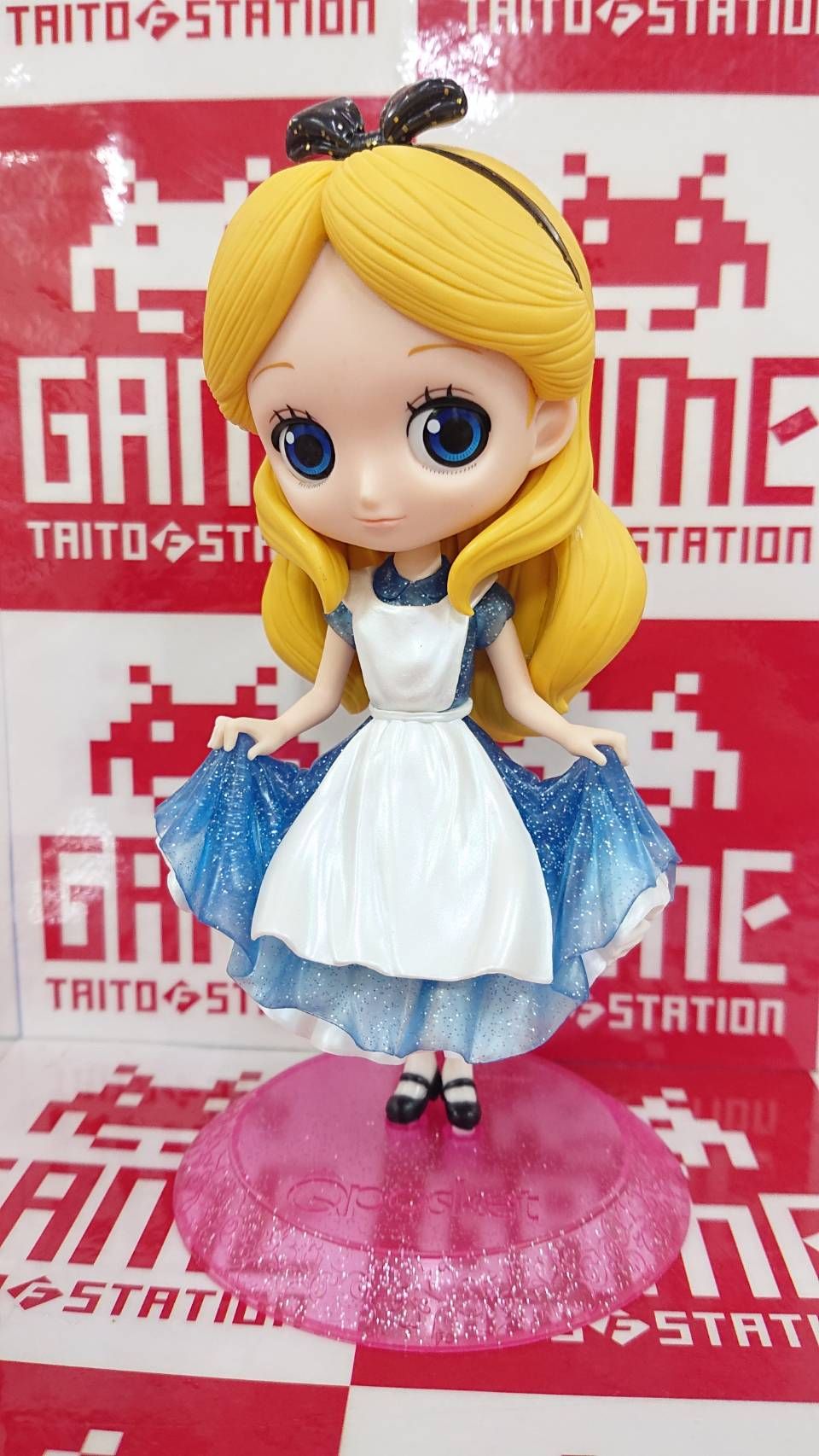 Alice - Glitter Line ของแท้ JP - Q Posket Banpresto [โมเดล Disney]